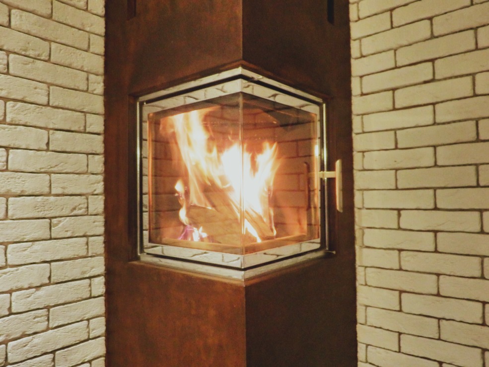 Interior Corten fireplaces