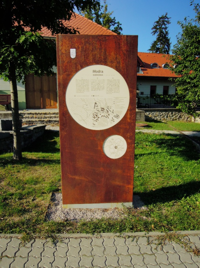Information board of an educational footpath, Modra, Slovakia