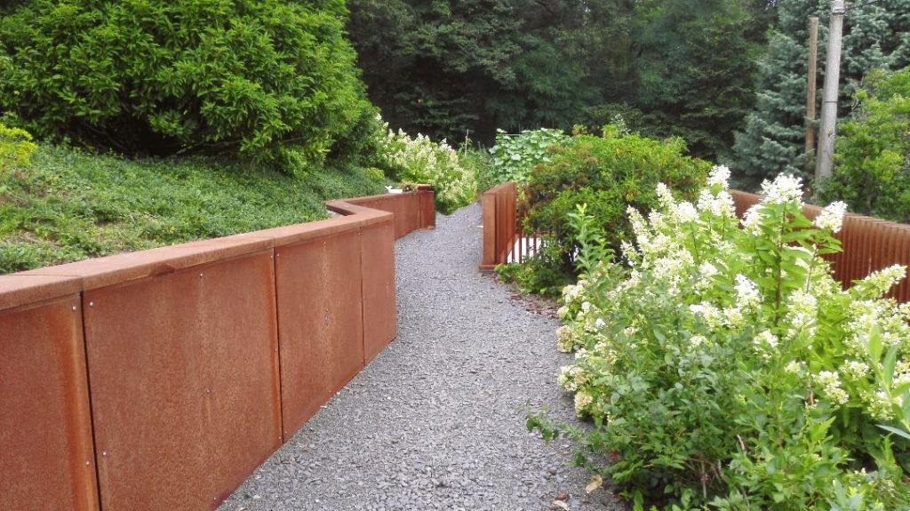 corten retaining wall foxysteel